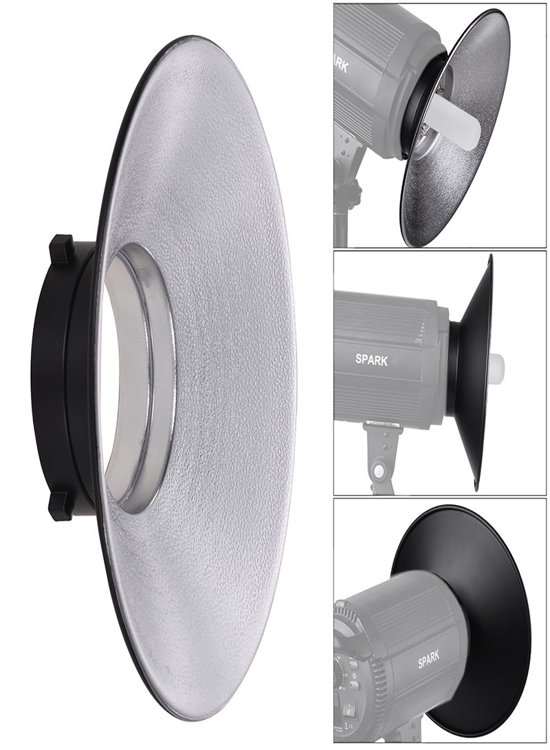120 Degree Wide-angle Photography Flash Reflector Bowens Mount Diffuser Dish Aluminium Alloy Shooting Accessories  - Image 2