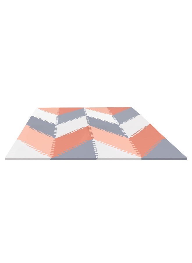 Skip Hop Playspot Geo Floor TilesGrey & Peach  - Image 1