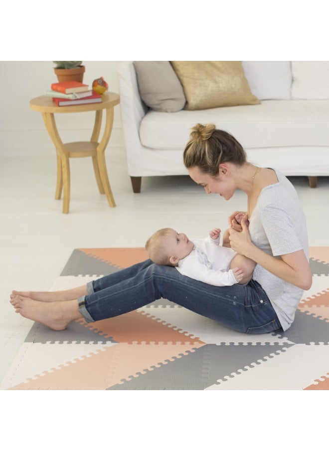 Skip Hop Playspot Geo Floor TilesGrey & Peach  - Image 4