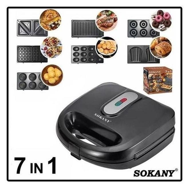 Sokany 7 in 1 Sandwich Maker Set 750 Watt SK-907 Sokany Sandwich Maker - Image 1