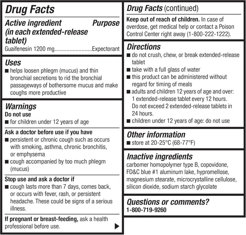 GOODSENSE Maximum Strength Chest Congestion and Mucus Relief Guaifenesin ExtendedRelease Tablets 1200 mg - Image 4
