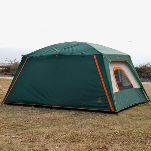 KTT Large Tent 8-10 Person,Family Cabin Tents,2 Rooms,2 Doors and 4 Windows with Mesh,Straight Wall,Waterproof,Double Layer,Big Tents for Outdoor,Picnic,Camping,Family Gathering(Green) - Image 5