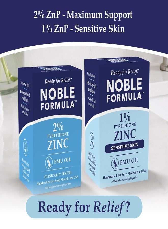 Noble Formula 1% Pyrithione Zinc Soap Bar with Emu Oil – Face, Body and Scalp Gentle Cleanser for Dry, Flaky and Itchy Skin, Sensitive Skin Formula, No Palm Oil, Handmade in the USA – 3.25 oz - Image 3