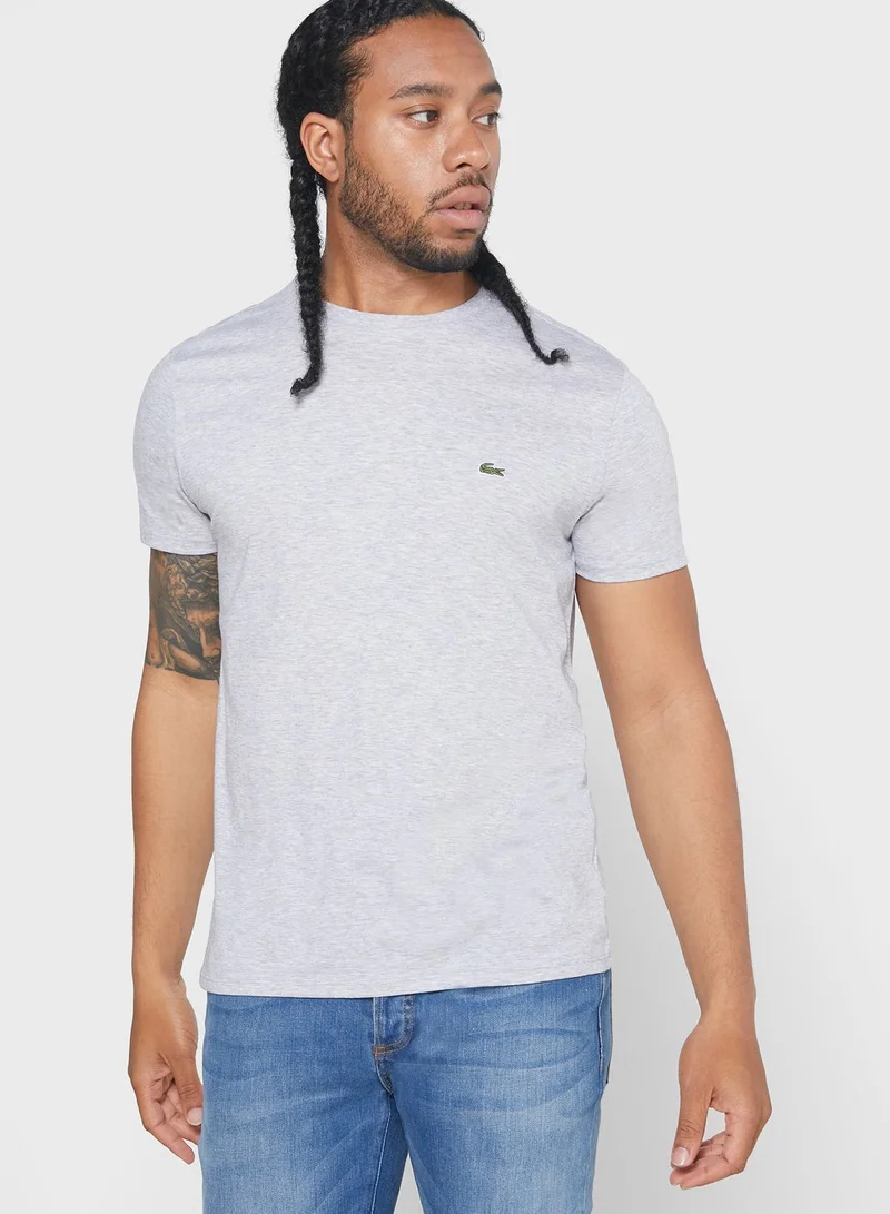 LACOSTE Chest Logo Crew Neck T-Shirt