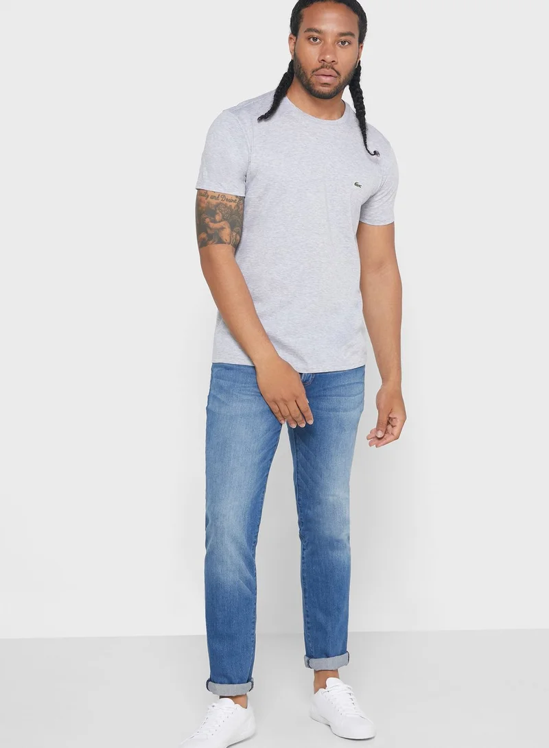 LACOSTE Chest Logo Crew Neck T-Shirt
