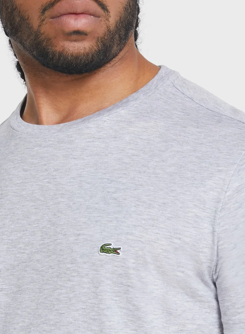 LACOSTE Chest Logo Crew Neck T-Shirt