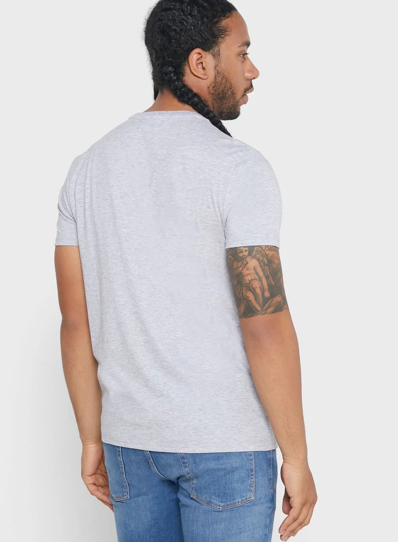 LACOSTE Chest Logo Crew Neck T-Shirt