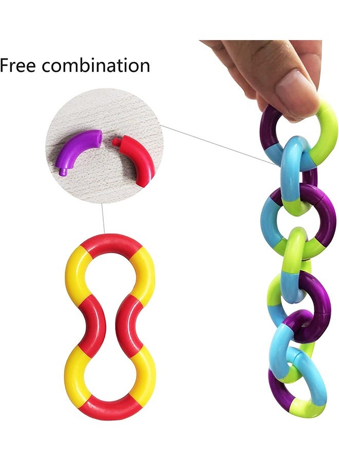 ألعاب الفidget الحسية المتشابكة - 6 قطع من ألعاب تخفيف التوتر الملونة المتنوعة للبالغين والأولاد والبنات للاسترخاء وتخفيف القلق والتوتر واستبدال الهدايا بدلاً من التدوير (6 قطع) - Image 5