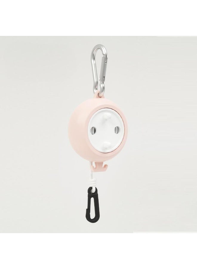 حبل غسيل سفر محمول قابل للسحب حبل غسيل خارجي قابل للسحب وردي 10 أمتار - Image 1