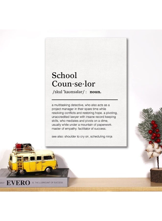 JerLoe Scheduling Ninja Canvas Wall Art Motivational School Counselor Definition Canvas Print Positive Canvas Painting Home Office Wall Decor Framed Appreciation Thank You Gift 12x15 Inch - Image 5