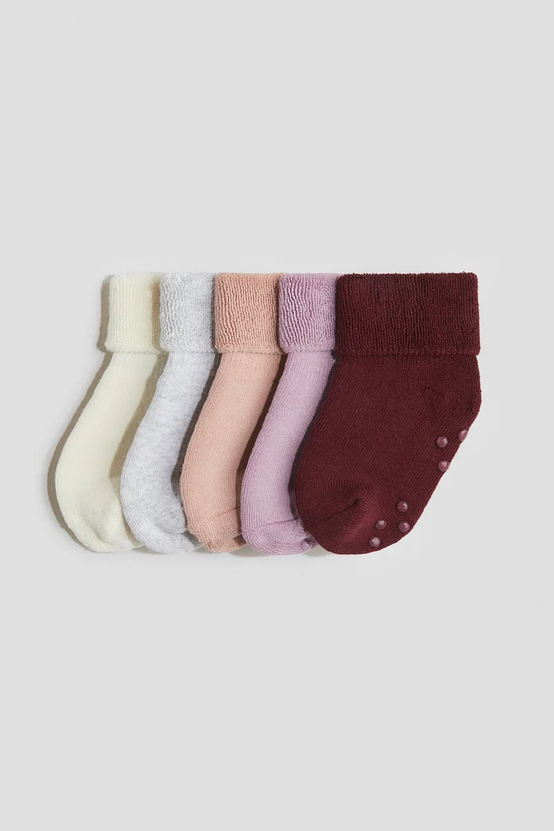H&M 5-pack anti-slip terry socks