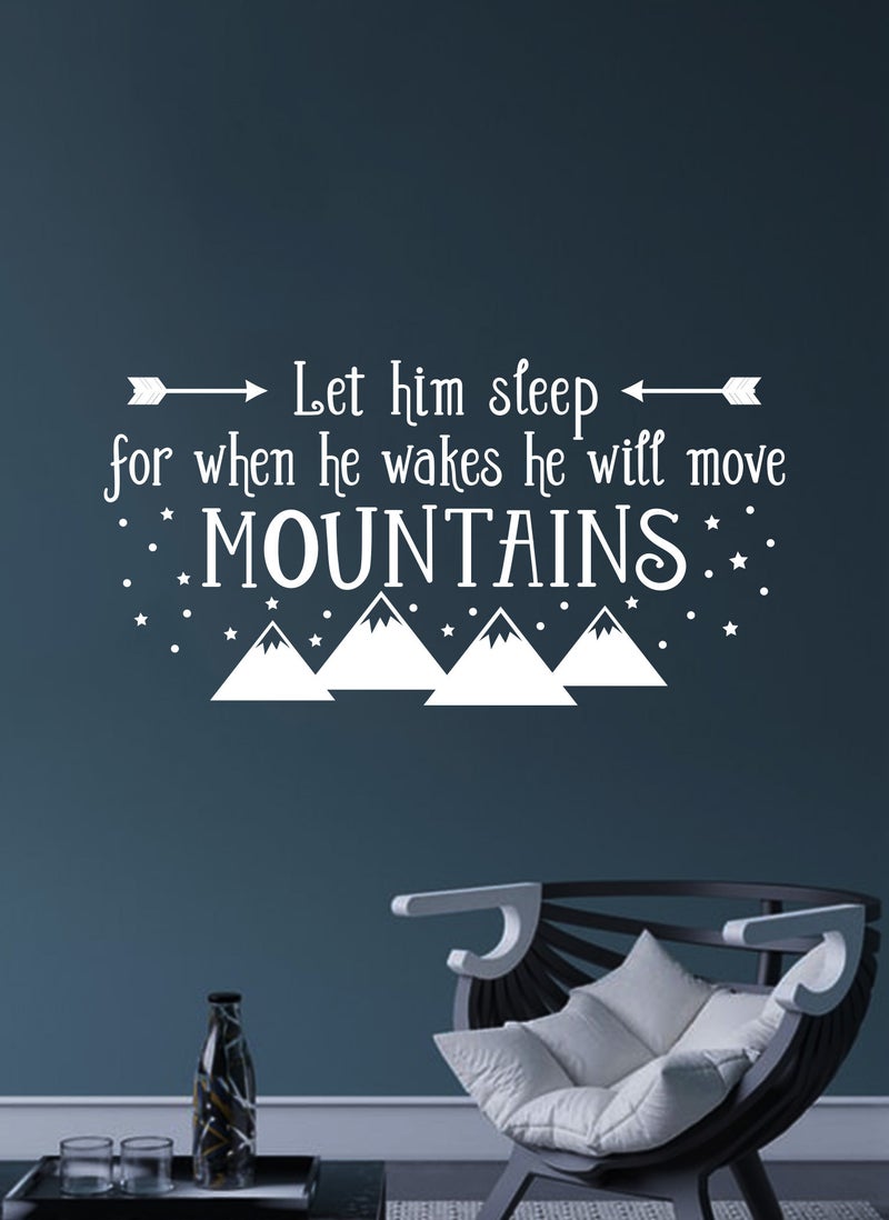 Spoil Your Wall Let Him Sleep Kids Bedroom Quote  Wall Decal - Wall Arts Home Décor - Wall Sticker, 90x50 cm by Spoil Your Wall  - Image 1