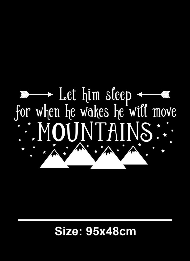 Spoil Your Wall Let Him Sleep Kids Bedroom Quote  Wall Decal - Wall Arts Home Décor - Wall Sticker, 90x50 cm by Spoil Your Wall  - Image 3