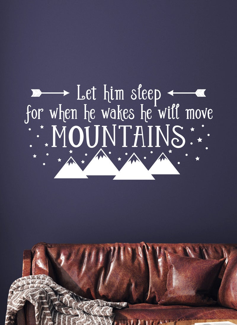 Spoil Your Wall Let Him Sleep Kids Bedroom Quote  Wall Decal - Wall Arts Home Décor - Wall Sticker, 90x50 cm by Spoil Your Wall  - Image 2