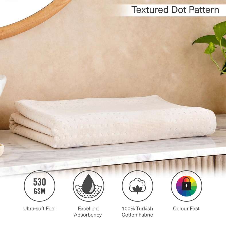 Pan Home Siesta Velour Bath Sheet Cream 90x150cm - Image 5