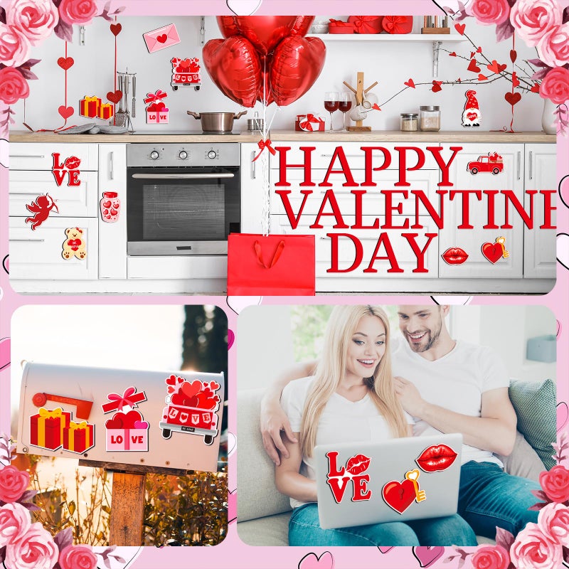 Ferraycle 30 Pcs Magnetic Valentines Day Garage Door Decorations Heart Valentines Garage Door Magnets Love Decor Car Magnets Stickers Refrigerator Decals - Image 5