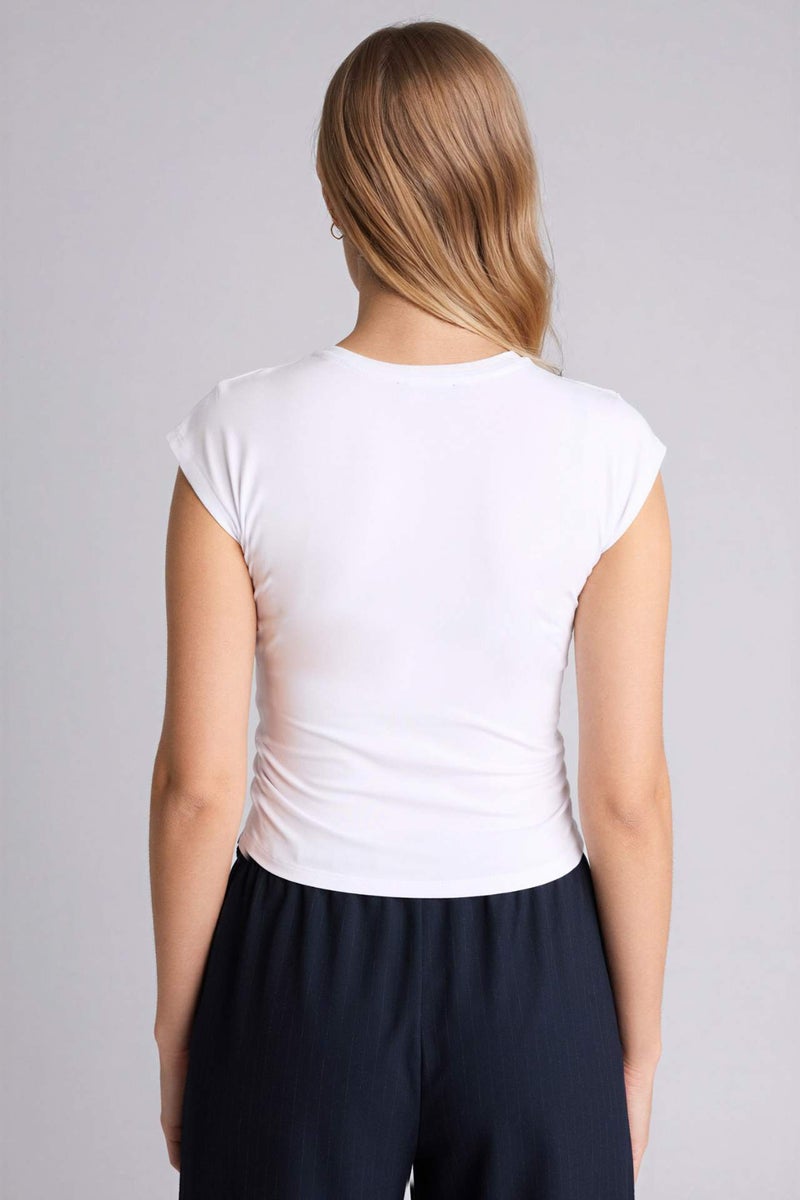 DeFacto Fitted Modal T-Shirt - Image 4