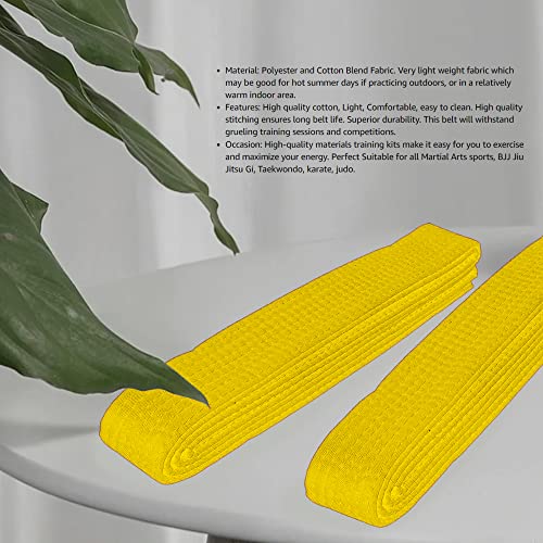 Hithop 8.6ft Long Soft Belt for Martial Arts Karate Taekwondo Judo (Yellow) - Image 5