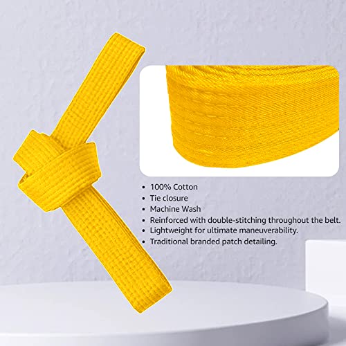 Hithop 8.6ft Long Soft Belt for Martial Arts Karate Taekwondo Judo (Yellow) - Image 3