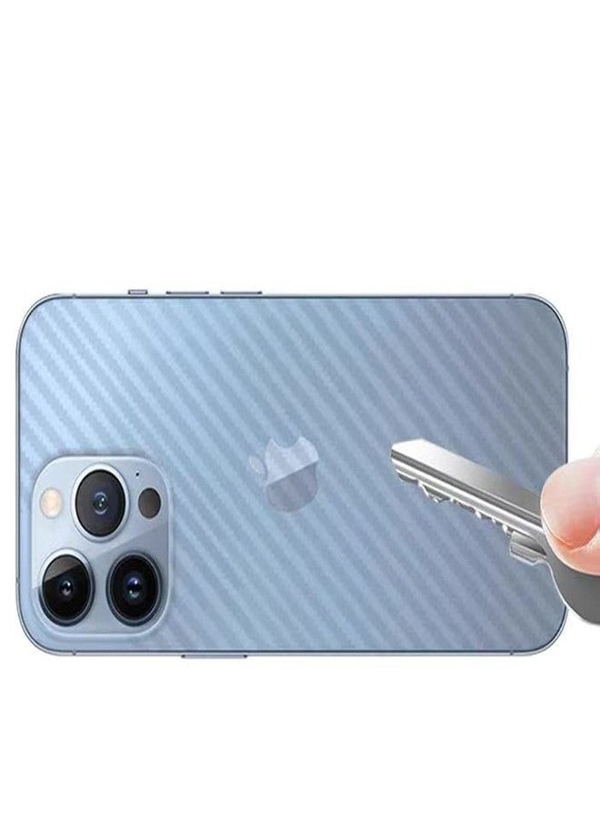 iyanzi For iPhone 13 Pro Max Back Screen Protector 3D Carbon Fiber Ultra Thin Protective Film-2 packs-Transparent - Image 3