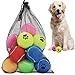 INSUM Bulk Tennis Balls for Dogs Pack of 12 Easy Catching Dog Fetch Balls Non SqueakyMulticolor - Image 3