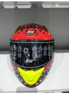 MTS Helmet Pro 801 Demon with Sunglasses Red/yellow  - Image 4
