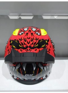 MTS Helmet Pro 801 Demon with Sunglasses Red/yellow  - Image 3