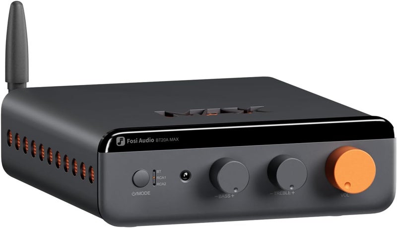 BT20A MAX Stereo Power Amplifier 300W x 2, Hi-Fi Audio Amp with PFFB Technology & LDAC BT 6.0, TPA3255 Chip, Dual Independent Power Supply, Subwoofer Output, Remote Control for 2.1 Home Audio System - Image 1