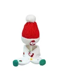 LITTLE SURPRISE BOX Little Surpise Box 2Pcs White Santa Christmas Themed Winter Cap Beanie With Matching Long Style Neck Muffler For Kids