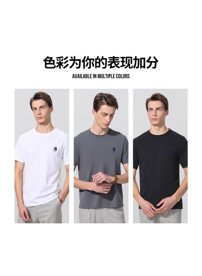 Jeanswest men's Cotton T-shirt Short Sleeve Summer Comfortable Undershirt Printed Tee - Image 4