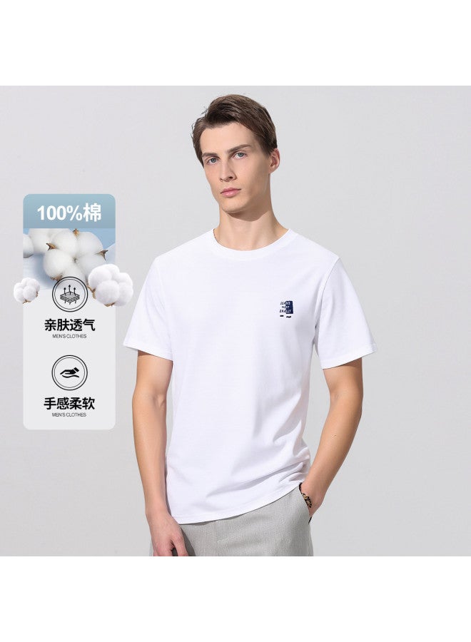 Jeanswest men's Cotton T-shirt Short Sleeve Summer Comfortable Undershirt Printed Tee - Image 2