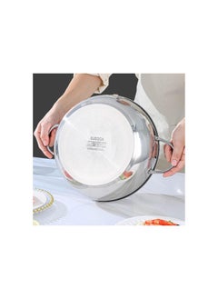 Generic Japanese Deep Fryer Pot - 2.2L/3.4L/4.2L, Japanese Deep Fryer 304 Stainless Steel Frying Pot with Thermometer Gauge and Oil Drip Drainer Rack (Silver,3.4L)  - Image 3