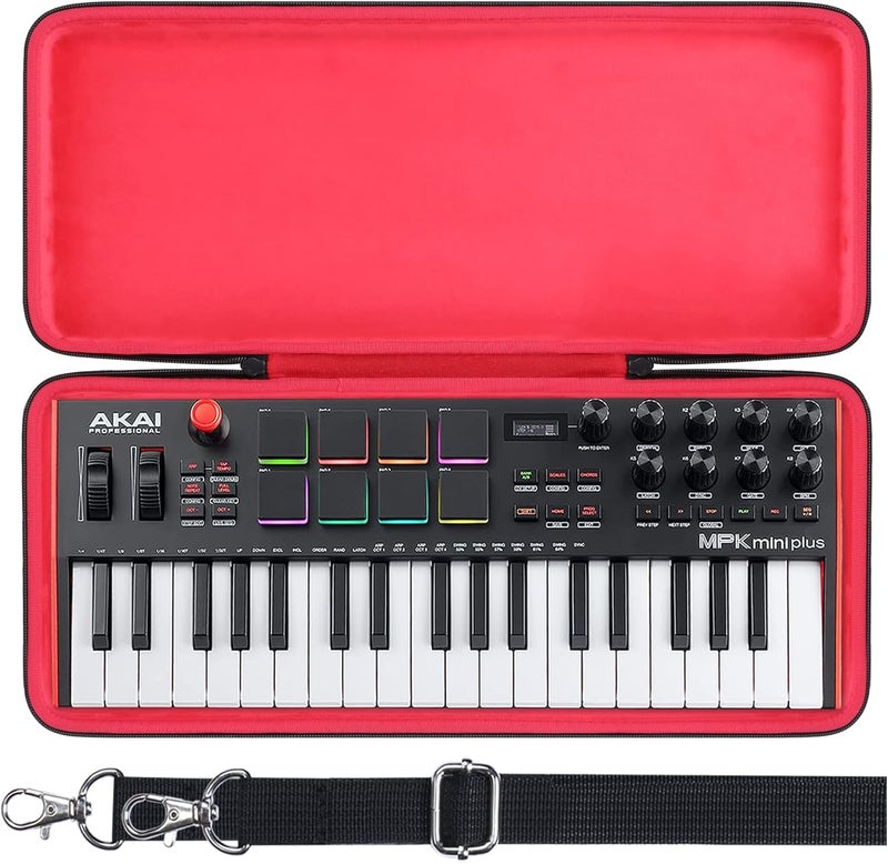 كو2كريا حقيبة واقية صلبة من للأكورديون AKAI Professional MPK Mini Plus مزودة بـ 37 مفتاحًا USB MIDI (الحقيبة فقط، لا تشمل المعدات) - Image 1