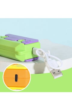 OUYoo 2 in1 Portable Mini Handheld Fan Fidget Toy, USB Rechargeable Cute Fans And Fidget Toy, Cool Radish Knife Small Fan for Outdoor Office  - Image 5