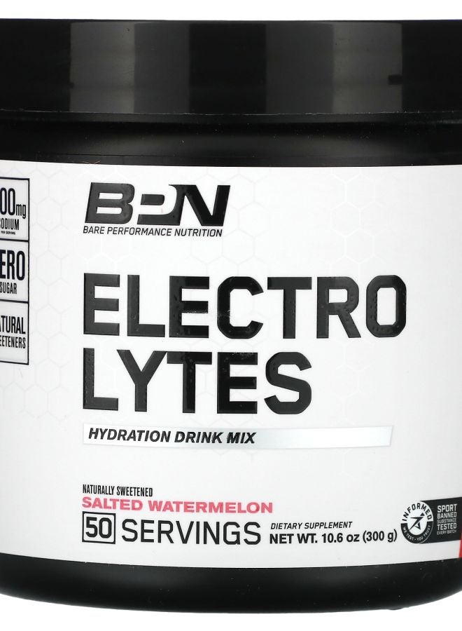 Bare Performance Nutrition Electrolytes Hydration Drink Mix Salted Watermelon 10.6 oz (300 g)