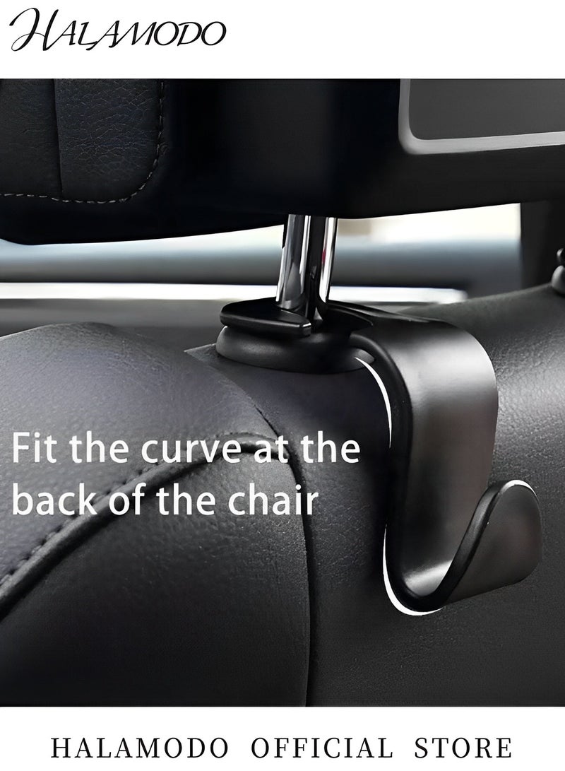 HALAMODO 2PCS Car Back Seat Headrest Hooks Multipurpose Durable Hangers Universal Car Organizers Car Interior Storage Organizer for Coats & Umbrellas & Grocery & Backpacks & Bags - Image 5