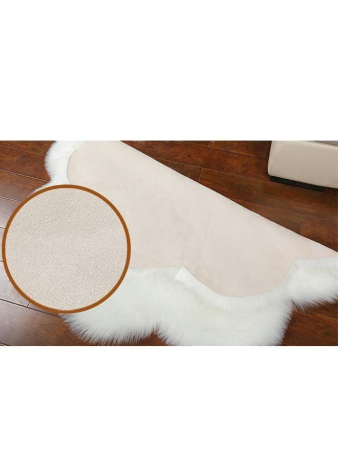 Super Soft Rabbit Fur Round Living Room Carpet With Anti Slip Bottom (Size 80CM)