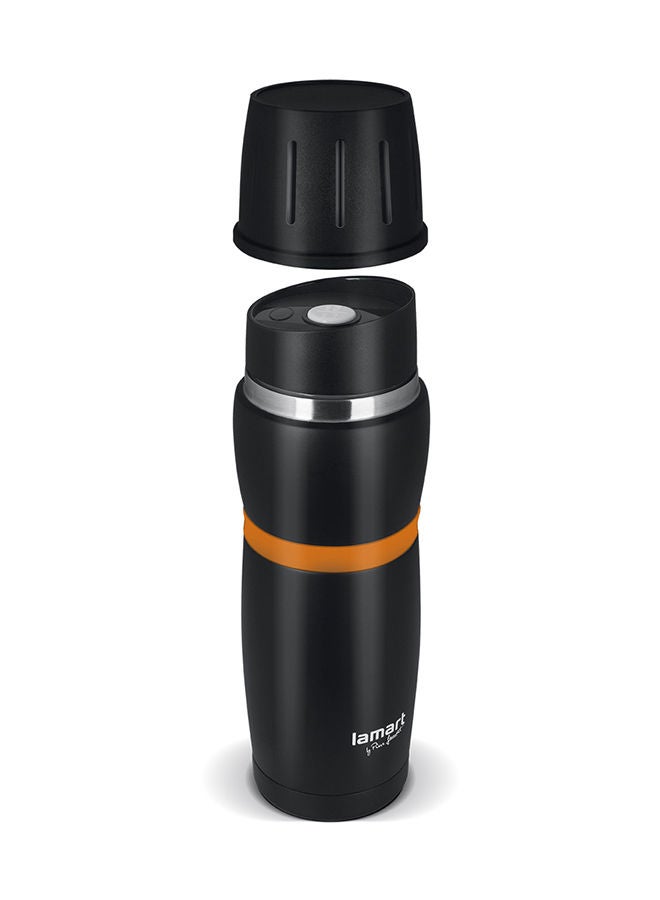 Lamart Vacuum Flask High Quality Stainless Steel Black/Orange - Image 3