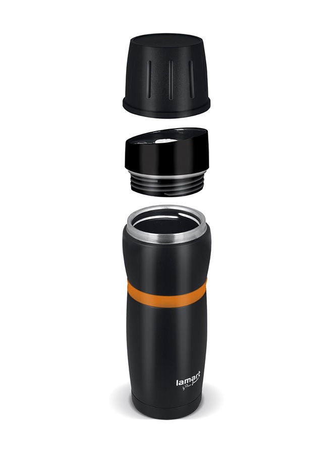 Lamart Vacuum Flask High Quality Stainless Steel Black/Orange - Image 4