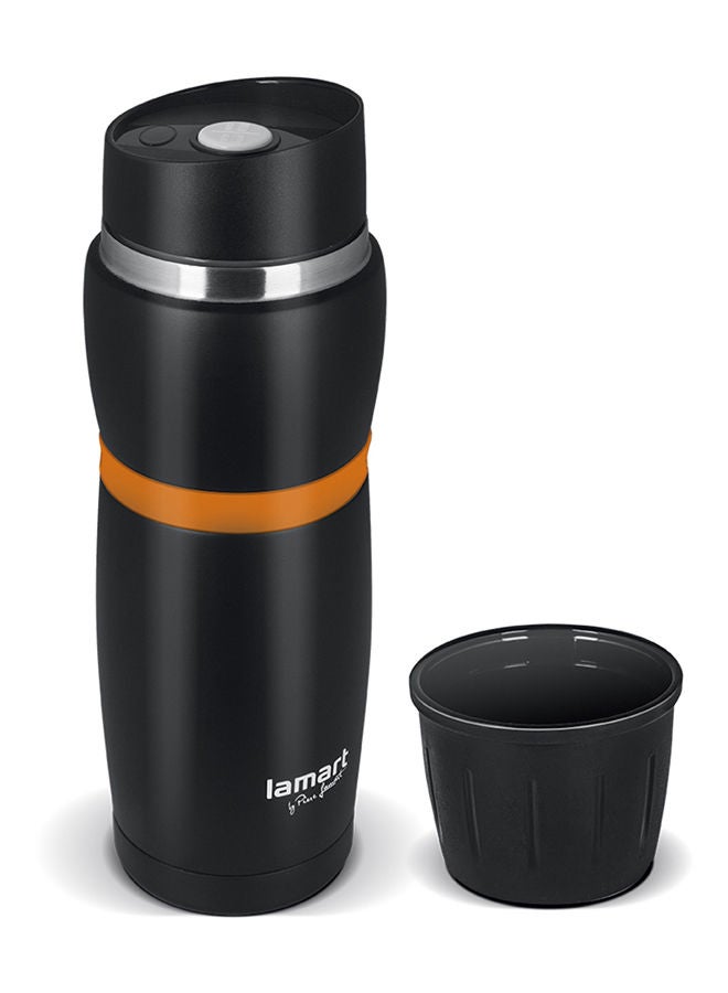 Lamart Vacuum Flask High Quality Stainless Steel Black/Orange - Image 2