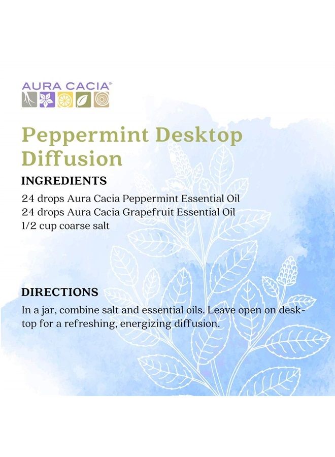 Aura Cacia 100% Pure Peppermint Essential Oil | GC/MS Tested for Purity | 15 ml (0.5 fl. oz.) | Mentha piperita - Image 4