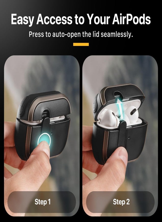 MAGEASY Design for AirPods Pro 2 Case Cover - Rugged AirPods Pro Case with Lock | Work with Cable, Official Apple Watch & MagSafe Charging | Include Carabiner - Odyssey, Metal Blue Gray - Image 5