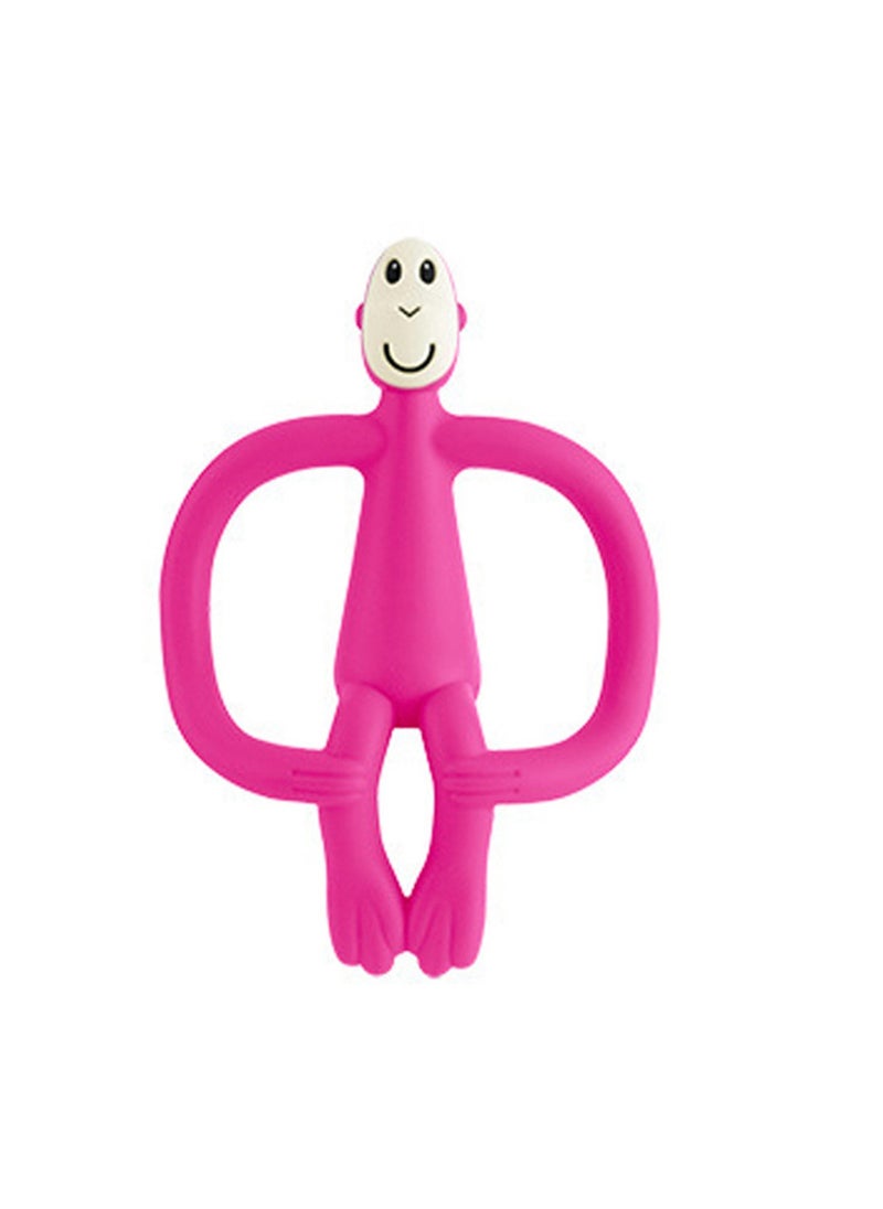 Generic - Dancing Monkey Silicone Teether, Easy Grip Teether, Sensory Toy for Babies and Toddlers BPA Free Teether, (Red Style 2) - Image 1