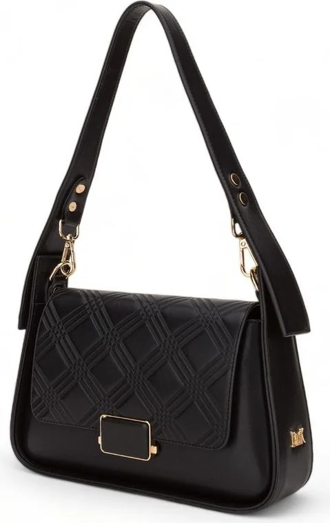 Bilik Deri Bilik Leather Black Women's Shoulder Bag Riv 122-BS