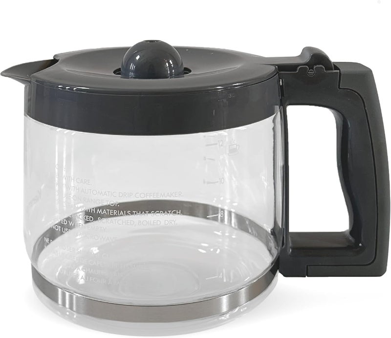 CUPALL Replacement Coffee Maker Carafe Compatible with Kenmore 100.40707310, Grey Handle & Lid - Image 1