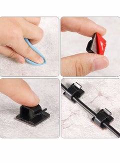 Y&D 100 Pieces Cable Clips Same Sizes Wire Holder Car Cord Organizer Management with Strong Adhesive Tapes For Office and Home  - Image 3