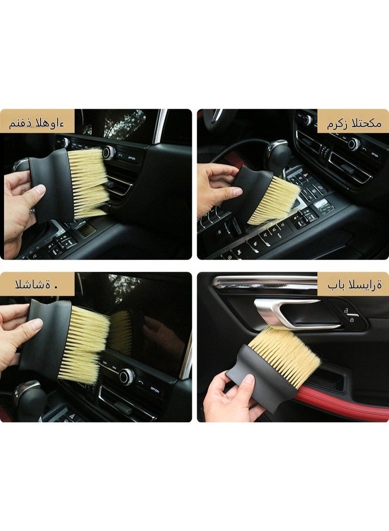هَيْلة فرشاة ناعمة لغسل السيارات ، وتنظيف السيارات تكييف الهواء منفذ الهواء ، وفرشاة تنظيف الداخلية تفاصيل الفجوة - Image 2
