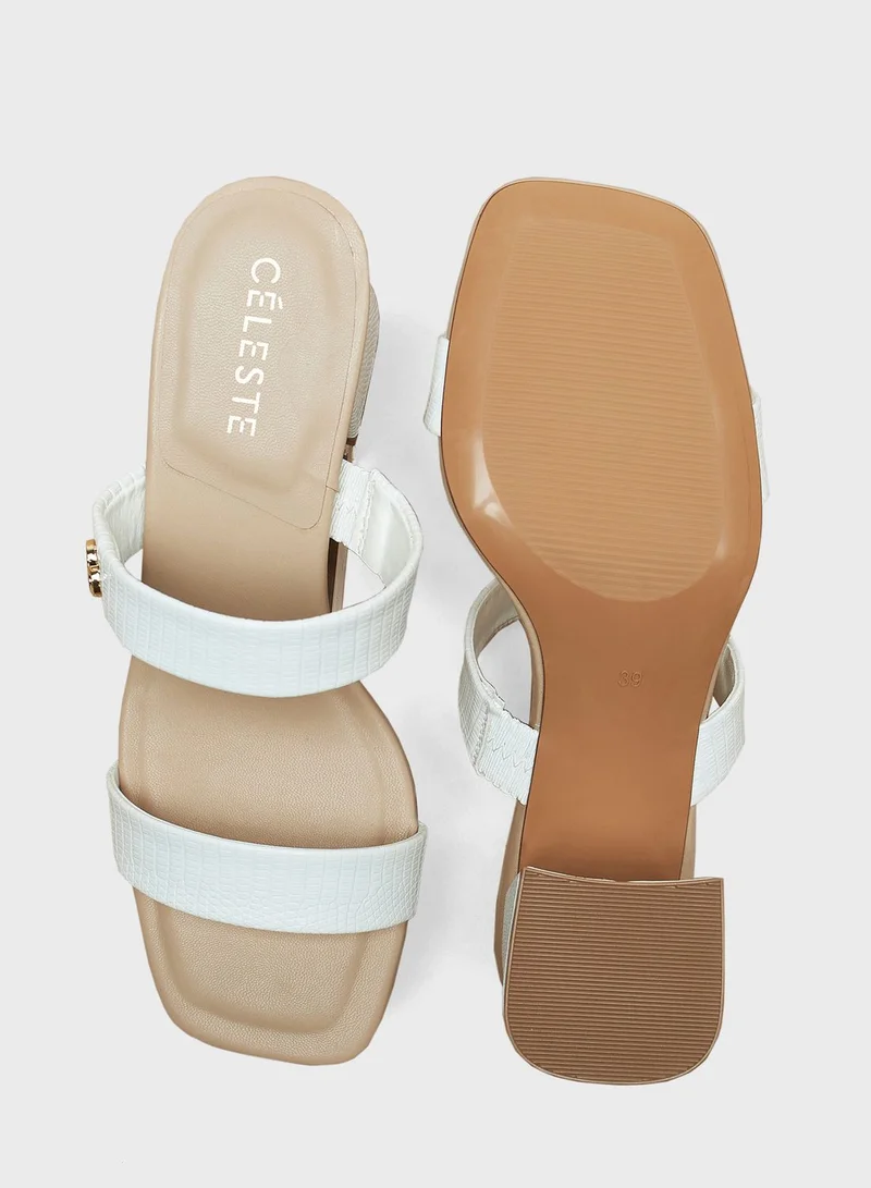 Celeste Double Strap Flat Sandals