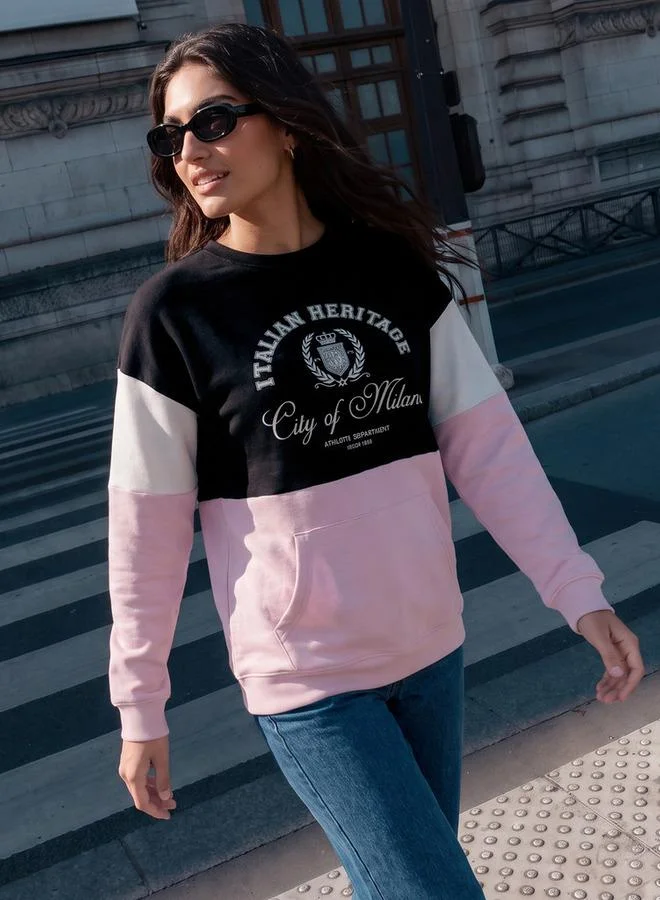 Splash FAV Sweatshirt with Typography Print