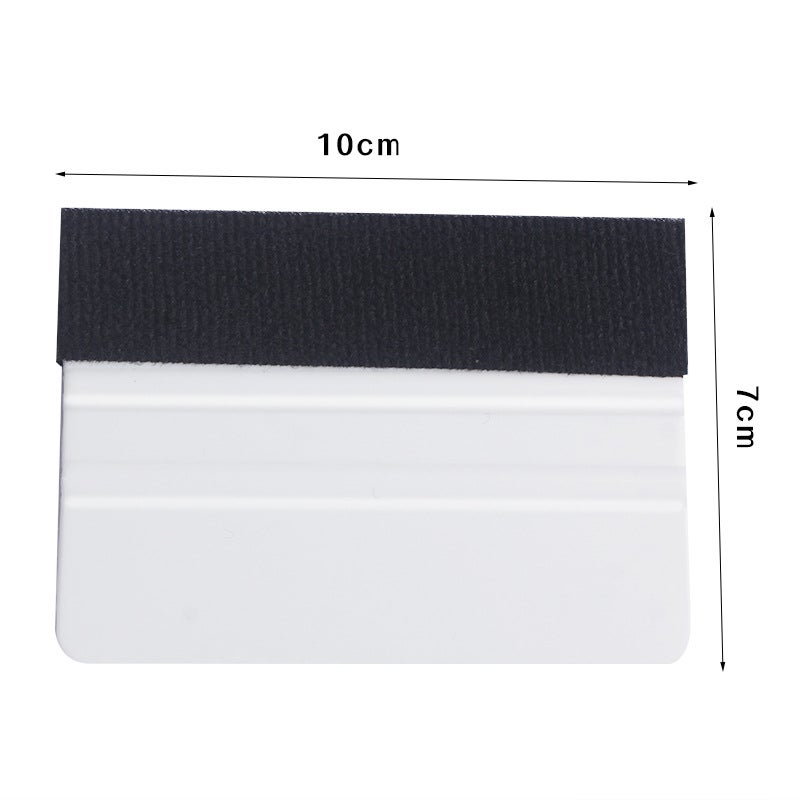 With cloth scraper fluff square scraper car film tool wide wool film scraper square hard material scraper White square scraped wide velvet 10CM